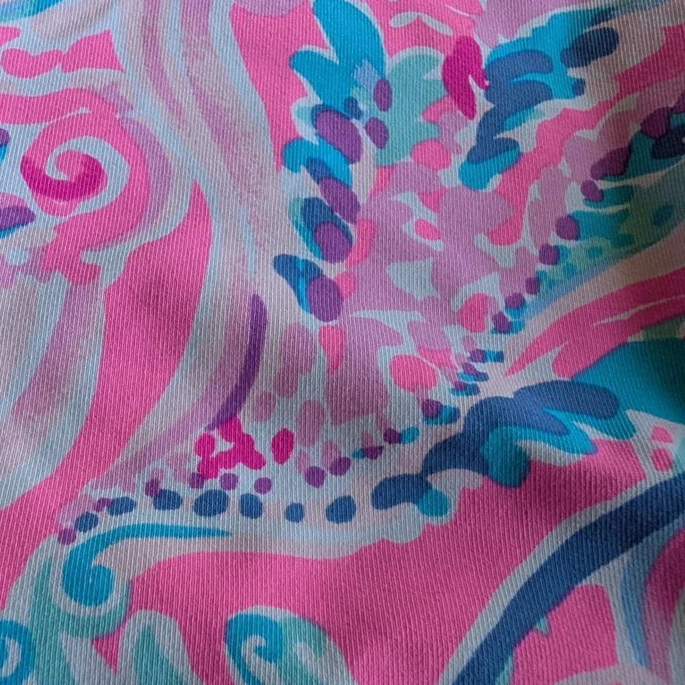 Lilly‎ Pulitzer Pink Paisley Off The Shoulder One Piece Swimsuit Size 8